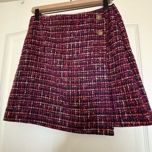 LOFT Multicolor Tweed A-Line Skirt